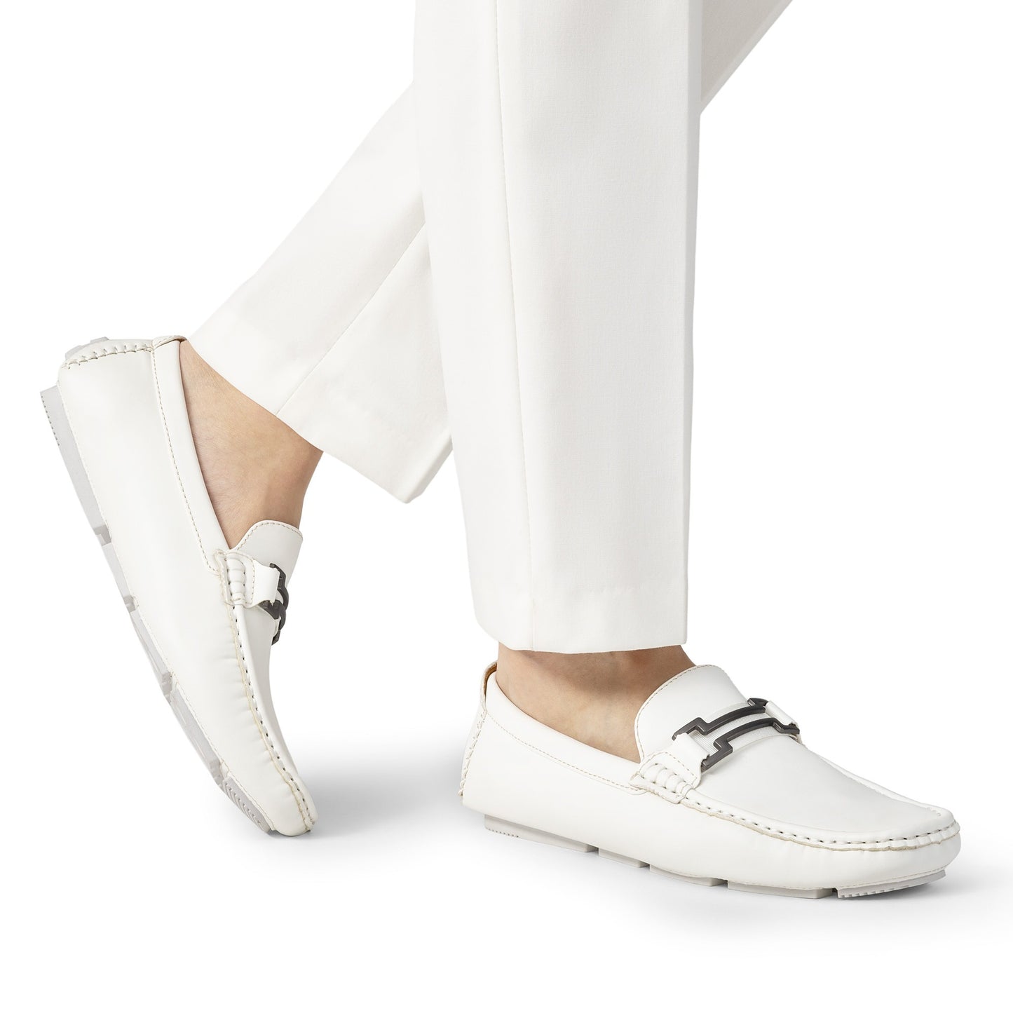 Men's moccasins Penny loafers solid color, breathable and wear-resistant slip-on formal shoes for business occasions, daily office shoes for men