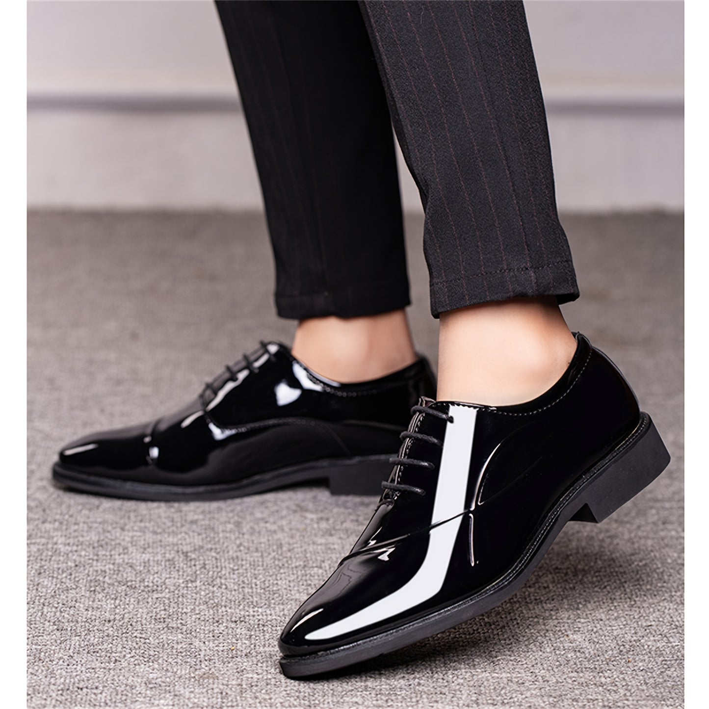 Men's Dress Shoes Classic Modern Formal Business Oxford Comfortable Tuxedo Casual Lace Up Derbys Shoes For Men