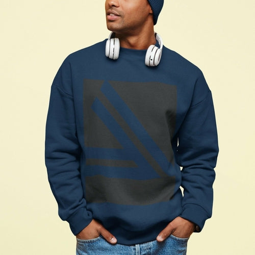 Double Slanted Logo Crewneck Sweatshirt