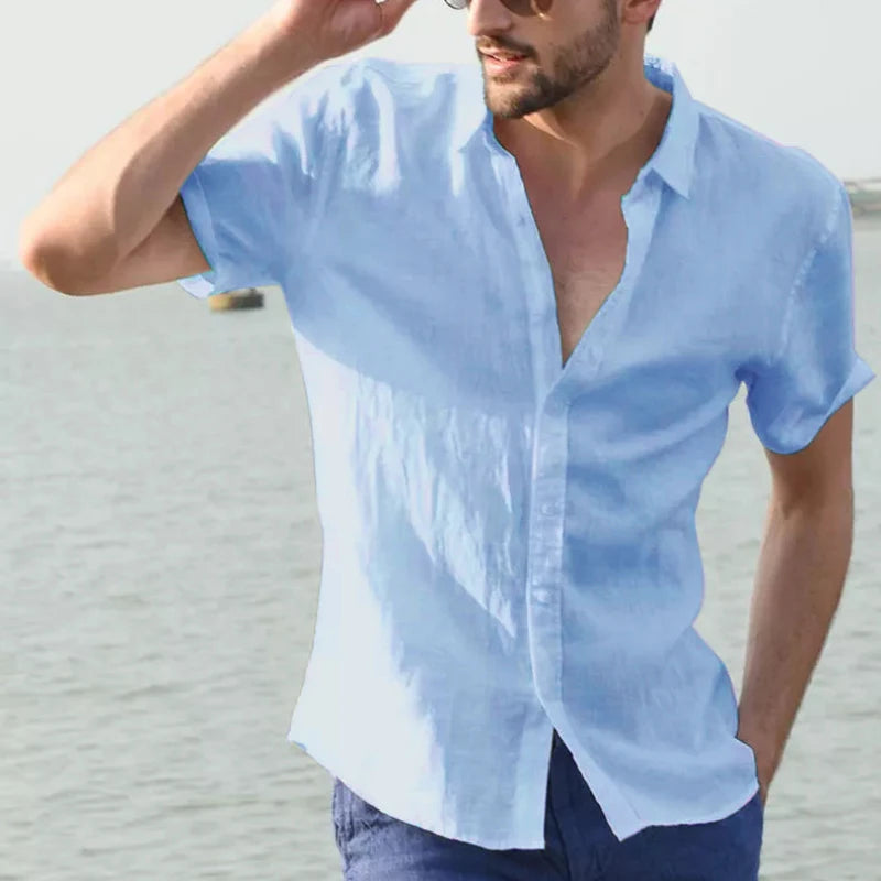 Short Sleeve Lapel Shirt