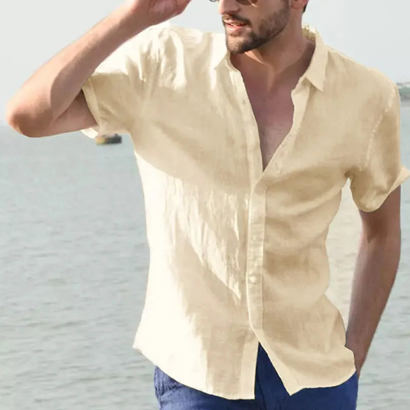 Short Sleeve Lapel Shirt