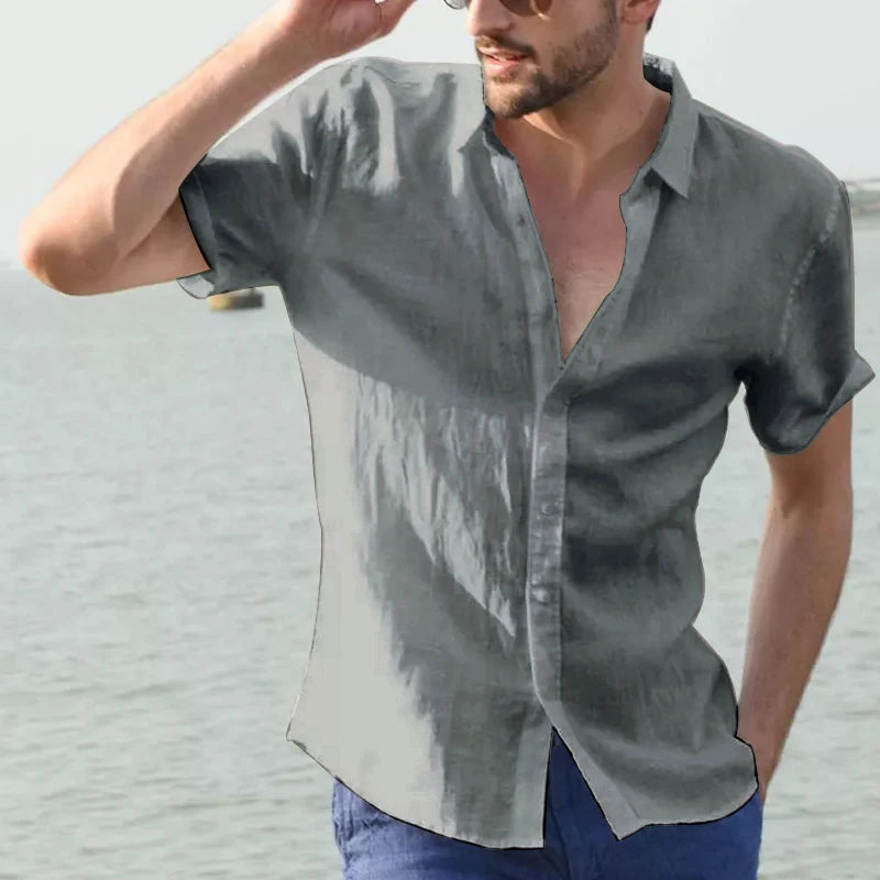 Short Sleeve Lapel Shirt
