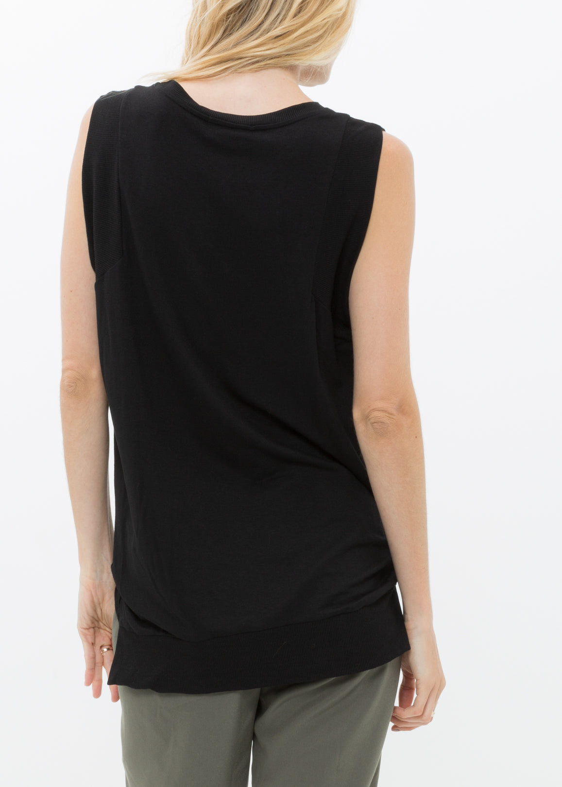 Rib Contrast Muscle Tank Top