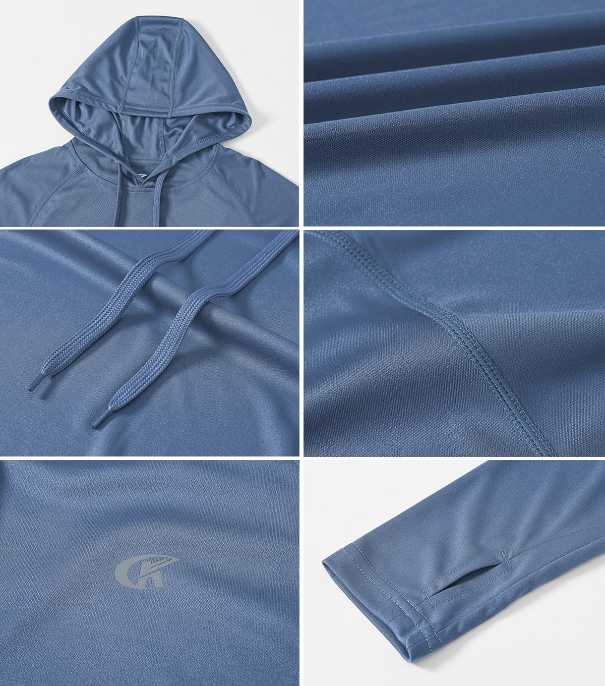 Men's Long Sleeve Rash Guard Hoodie