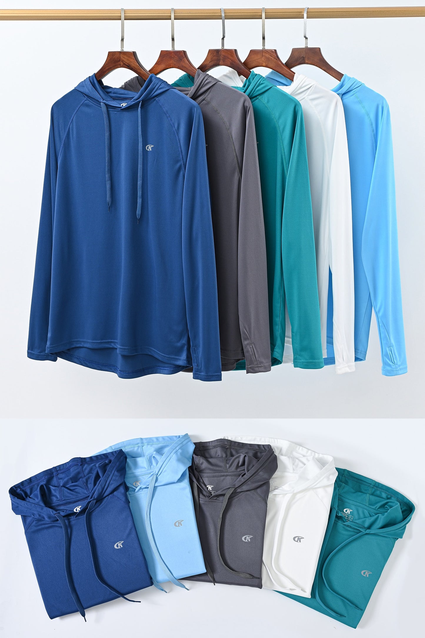 Men's Long Sleeve Rash Guard Hoodie