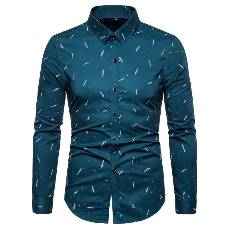 Spring Men Long-sleeved Cotton Shirts, Single-breasted Lapel Shirt, Blue Green Burgundy Khaki Gray White Optional, Asian Size