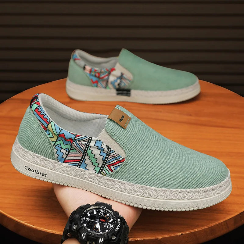Men’s Flat Canvas Loafers