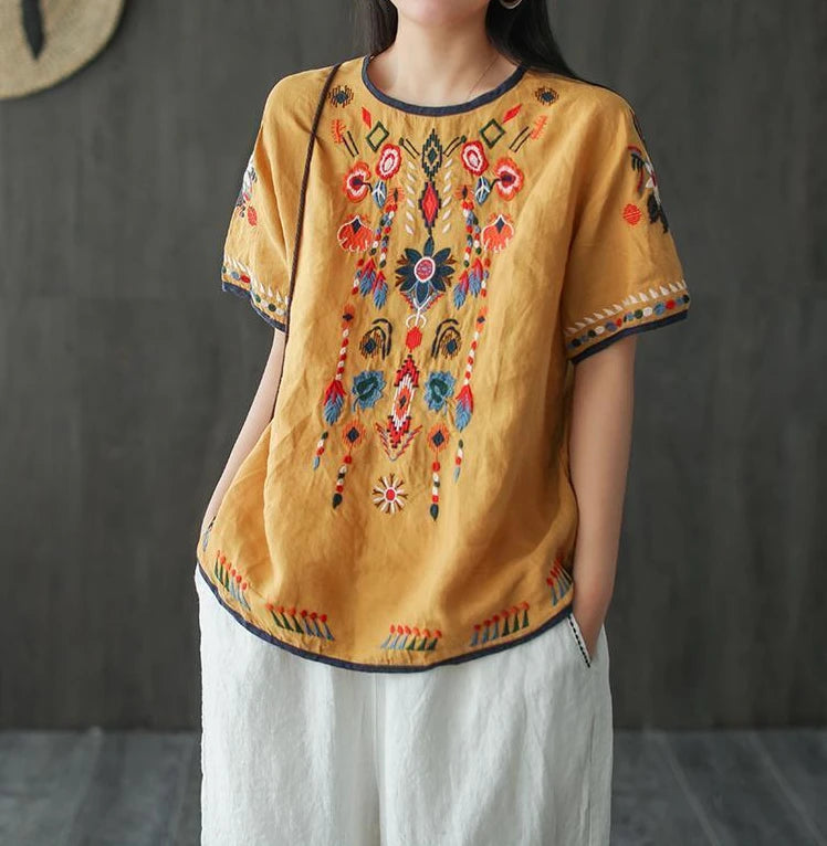 Women's T-shirt Summer 2024 Outfit Short Sleeve Top Female Graphic Cheap Clothes Aesthetic Baggy Korean Cotton Linen Clothing Xl