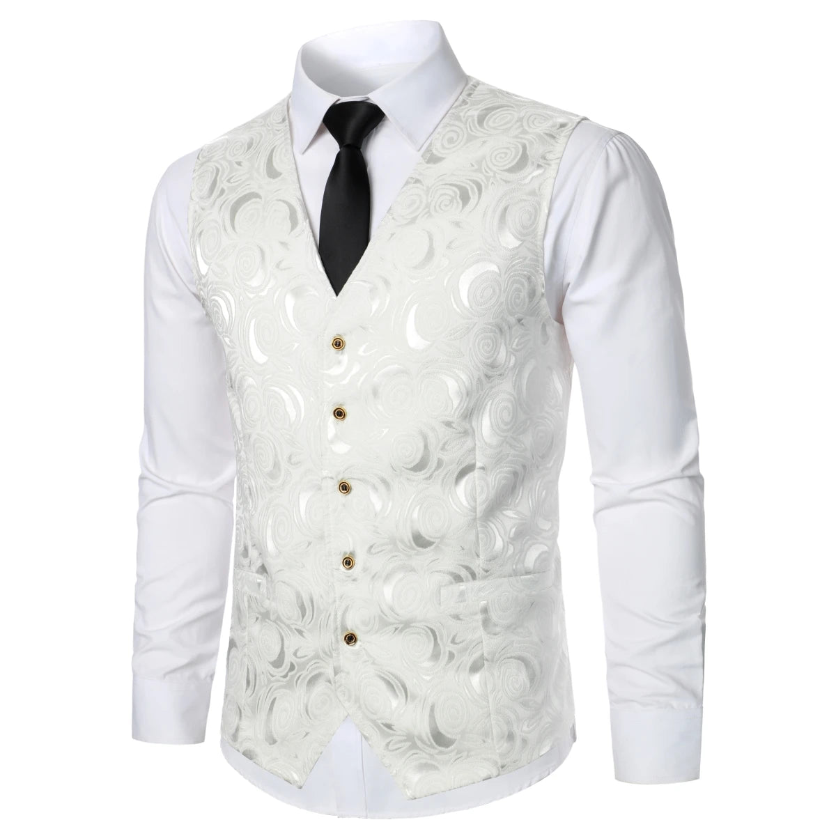 Men Suit Vest Coat Stripe Fabric Open Button Design Classic Design Causal Business Fashion Slim Fit Men Suit