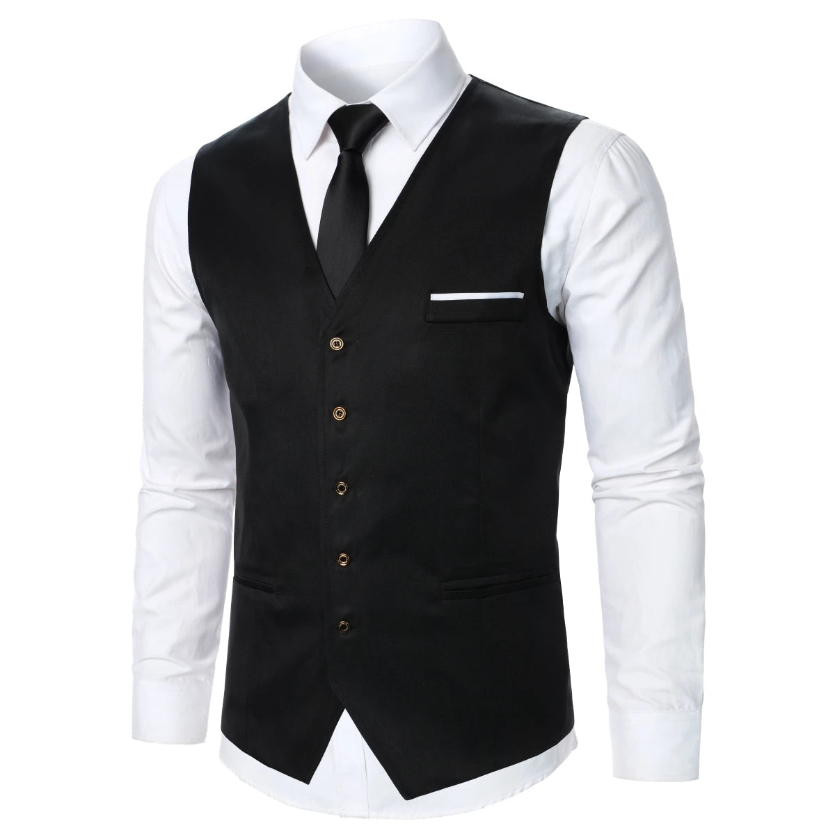 Men Suit Vest Coat Stripe Fabric Open Button Design Classic Design Causal Business Fashion Slim Fit Men Suit