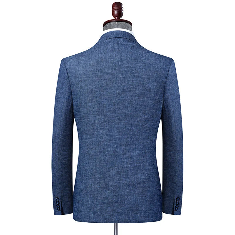 Men Blazers Turn Down Collar Suits Business Jackets Blazer Cardigan Single Breasted Long Sleeve Outerwear Summer Slim Fit