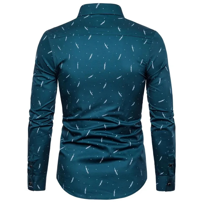 Spring Men Long-sleeved Cotton Shirts, Single-breasted Lapel Shirt, Blue Green Burgundy Khaki Gray White Optional, Asian Size