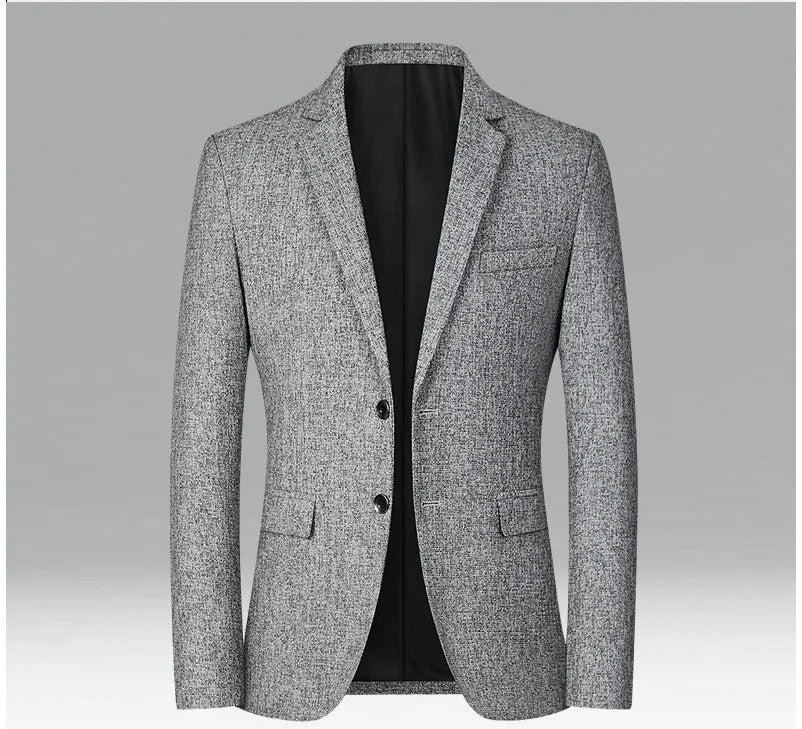 New Men Business Social Suit Slim Fit Jacket Black / Navy / Grey Fashion Simple Homme Wedding Prom Party Dress Blazers Coats