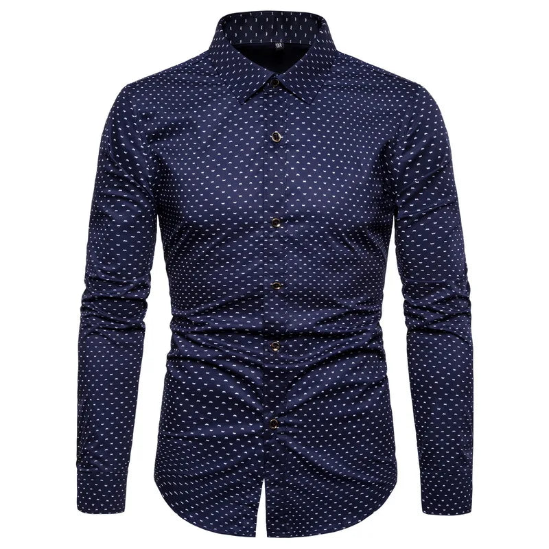 Spring Men Long-sleeved Cotton Shirts, Single-breasted Lapel Shirt, Blue Green Burgundy Khaki Gray White Optional, Asian Size