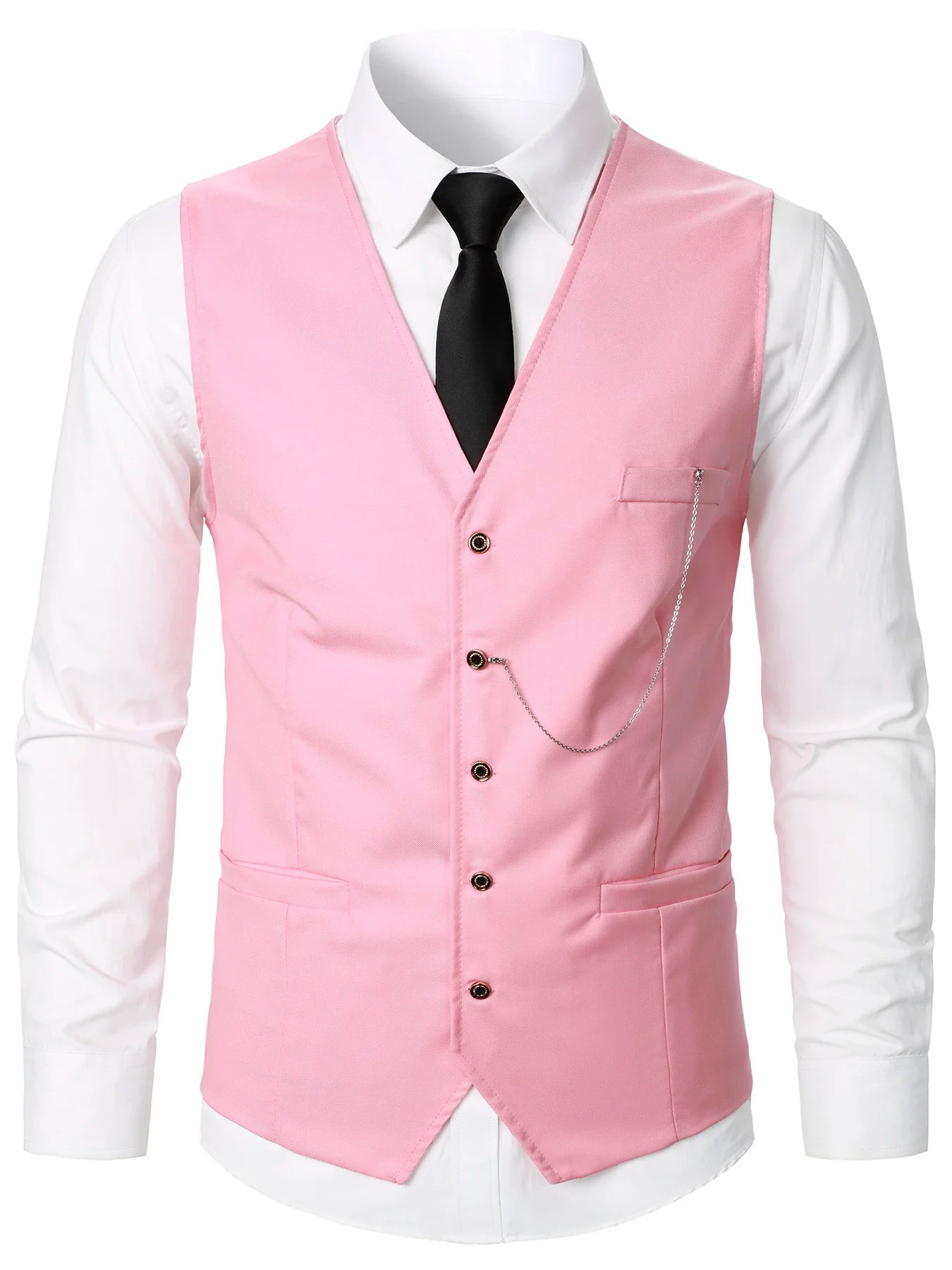 Men Suit Vest Coat Stripe Fabric Open Button Design Classic Design Causal Business Fashion Slim Fit Men Suit