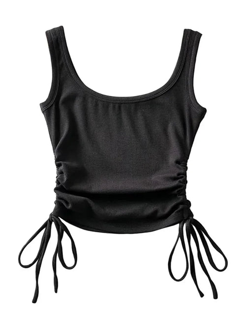 Girls' Casual Two-Side Drawstring Top