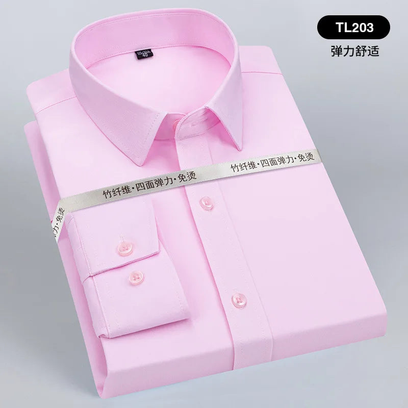 New men's long-sleeved shirt formal spring and summer thin business leisure high-quality non-ironing breathable work clothes