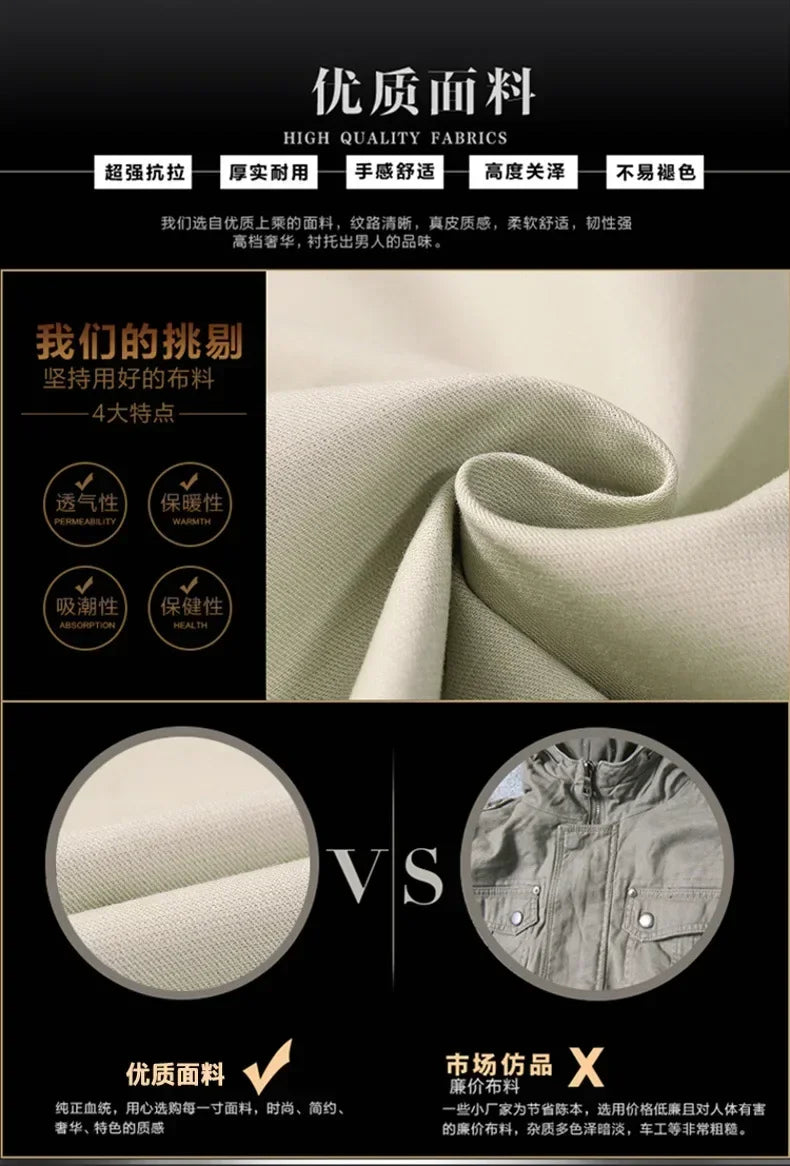 Men's fashion Jacket coats male Jacket Full Zip Windproof Work Coat blazer Outwear coats Men's Bomber Zipper Jacket Male