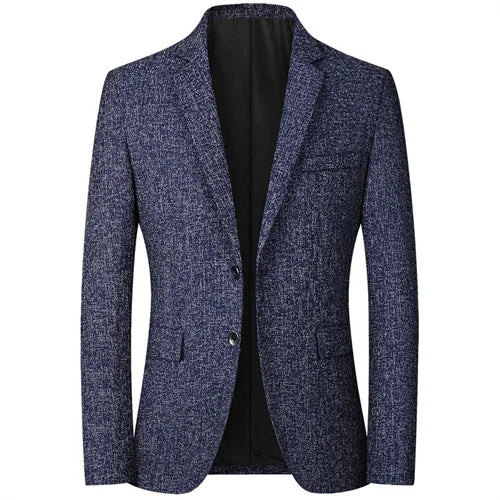 New Men Business Social Suit Slim Fit Jacket Black / Navy / Grey Fashion Simple Homme Wedding Prom Party Dress Blazers Coats