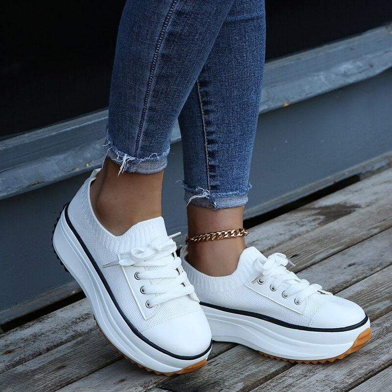 Summer Knit Slip-On Sneakers
