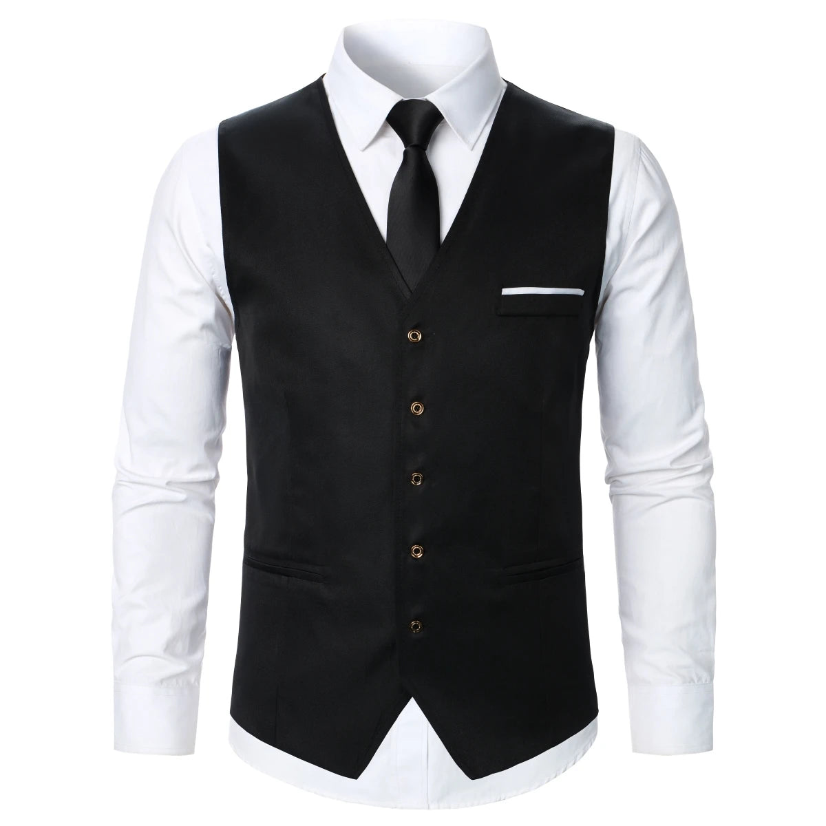 Men Suit Vest Coat Stripe Fabric Open Button Design Classic Design Causal Business Fashion Slim Fit Men Suit