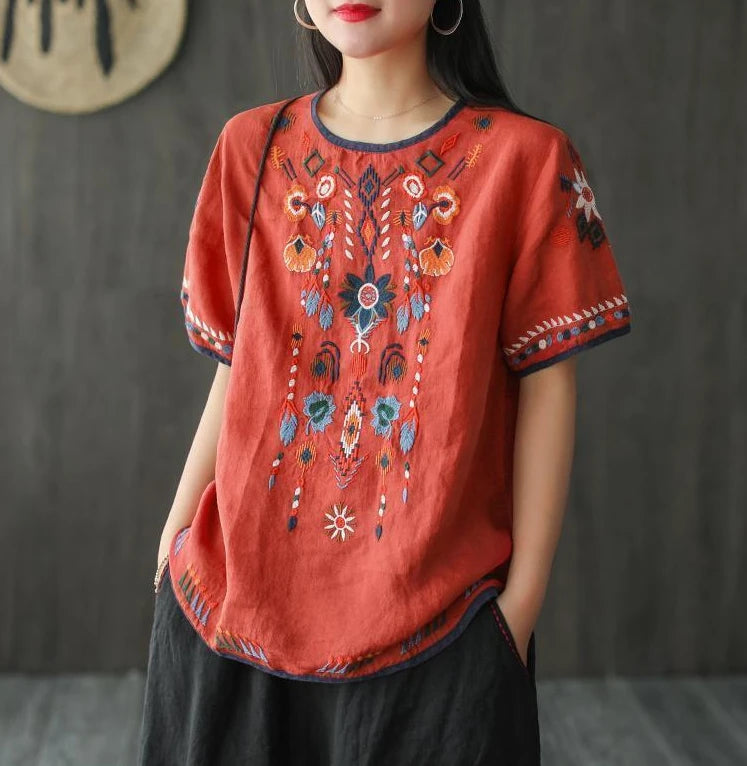 Women's T-shirt Summer 2024 Outfit Short Sleeve Top Female Graphic Cheap Clothes Aesthetic Baggy Korean Cotton Linen Clothing Xl