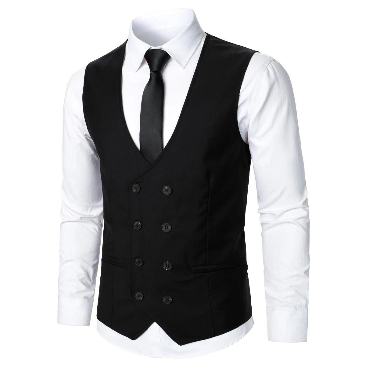 Men Suit Vest Coat Stripe Fabric Open Button Design Classic Design Causal Business Fashion Slim Fit Men Suit
