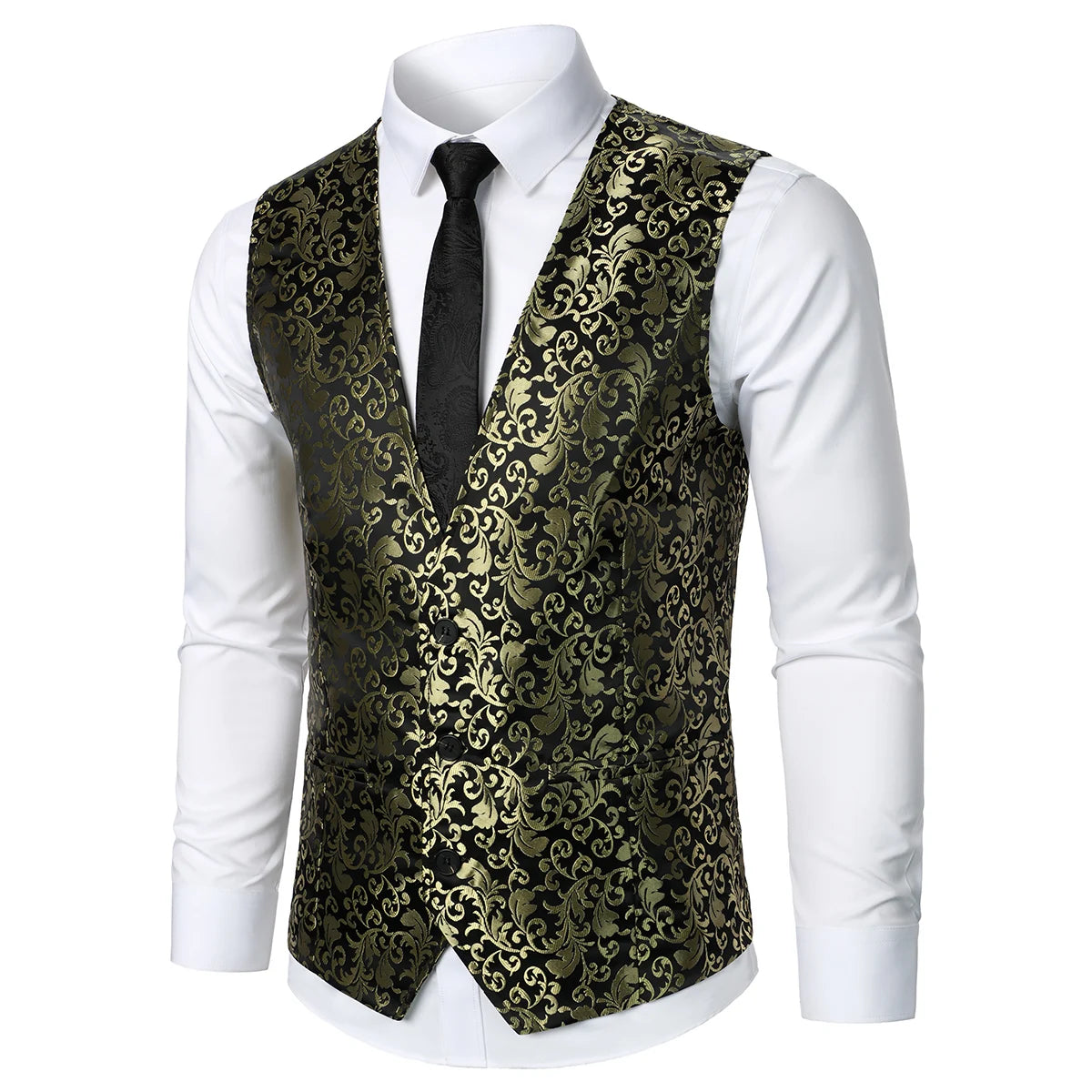 Men Suit Vest Coat Stripe Fabric Open Button Design Classic Design Causal Business Fashion Slim Fit Men Suit