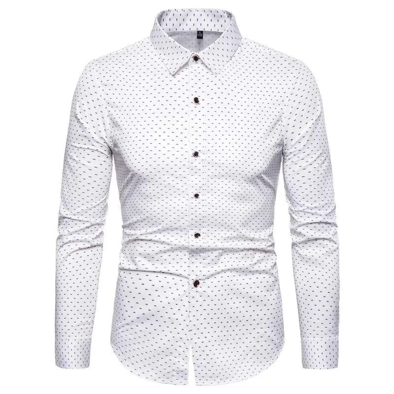 Spring Men Long-sleeved Cotton Shirts, Single-breasted Lapel Shirt, Blue Green Burgundy Khaki Gray White Optional, Asian Size