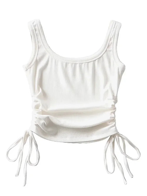 Girls' Casual Two-Side Drawstring Top