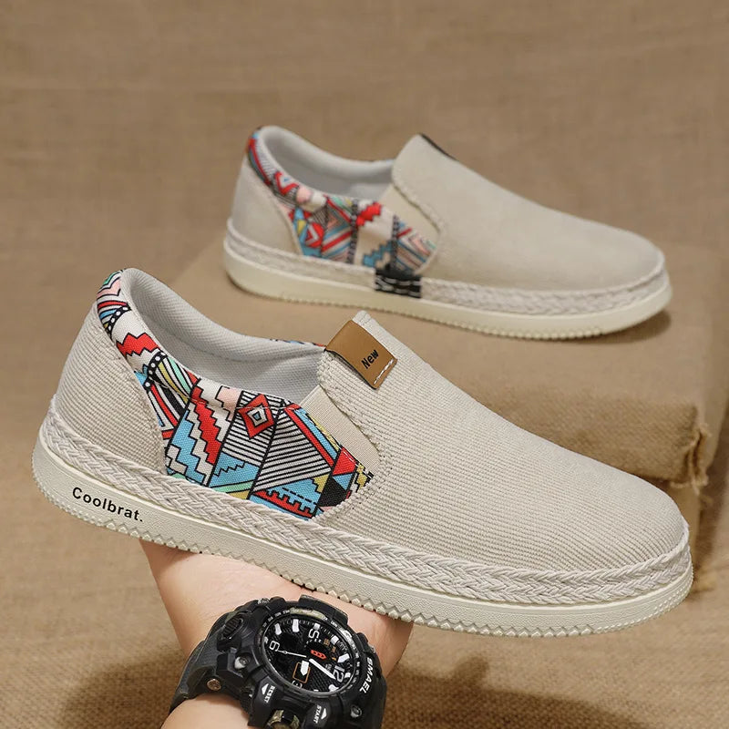 Men’s Flat Canvas Loafers