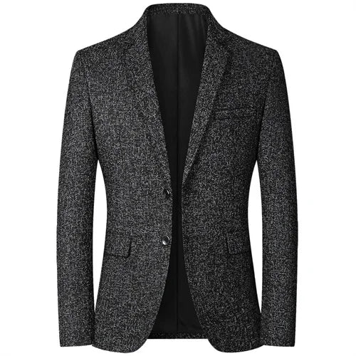 New Men Business Social Suit Slim Fit Jacket Black / Navy / Grey Fashion Simple Homme Wedding Prom Party Dress Blazers Coats