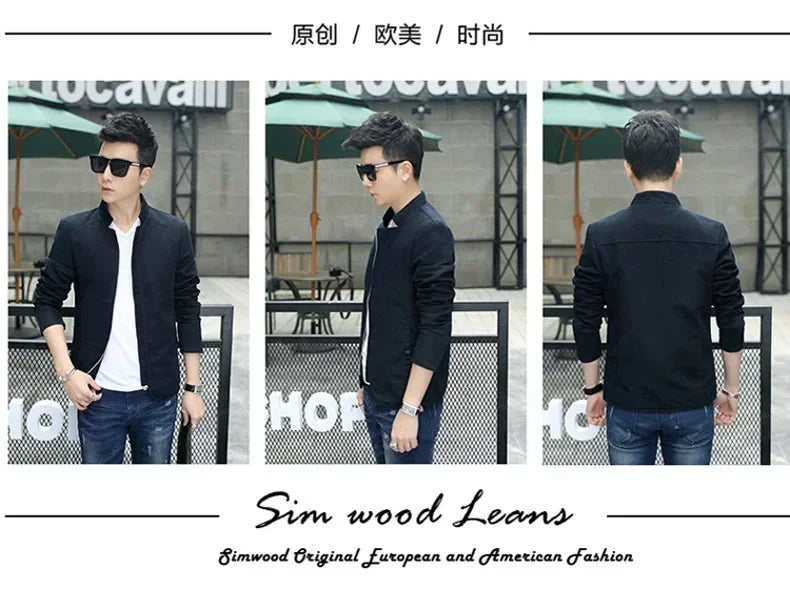 Men's fashion Jacket coats male Jacket Full Zip Windproof Work Coat blazer Outwear coats Men's Bomber Zipper Jacket Male