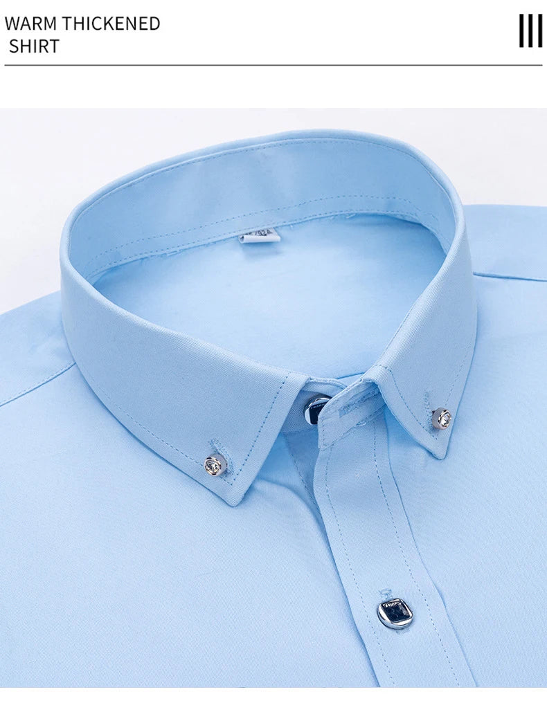 Hot Sale Men's Dress Shirt Formal Thin Business Classic Basic Diamond Button Social White Shirt Short Sleeve Men Clothing