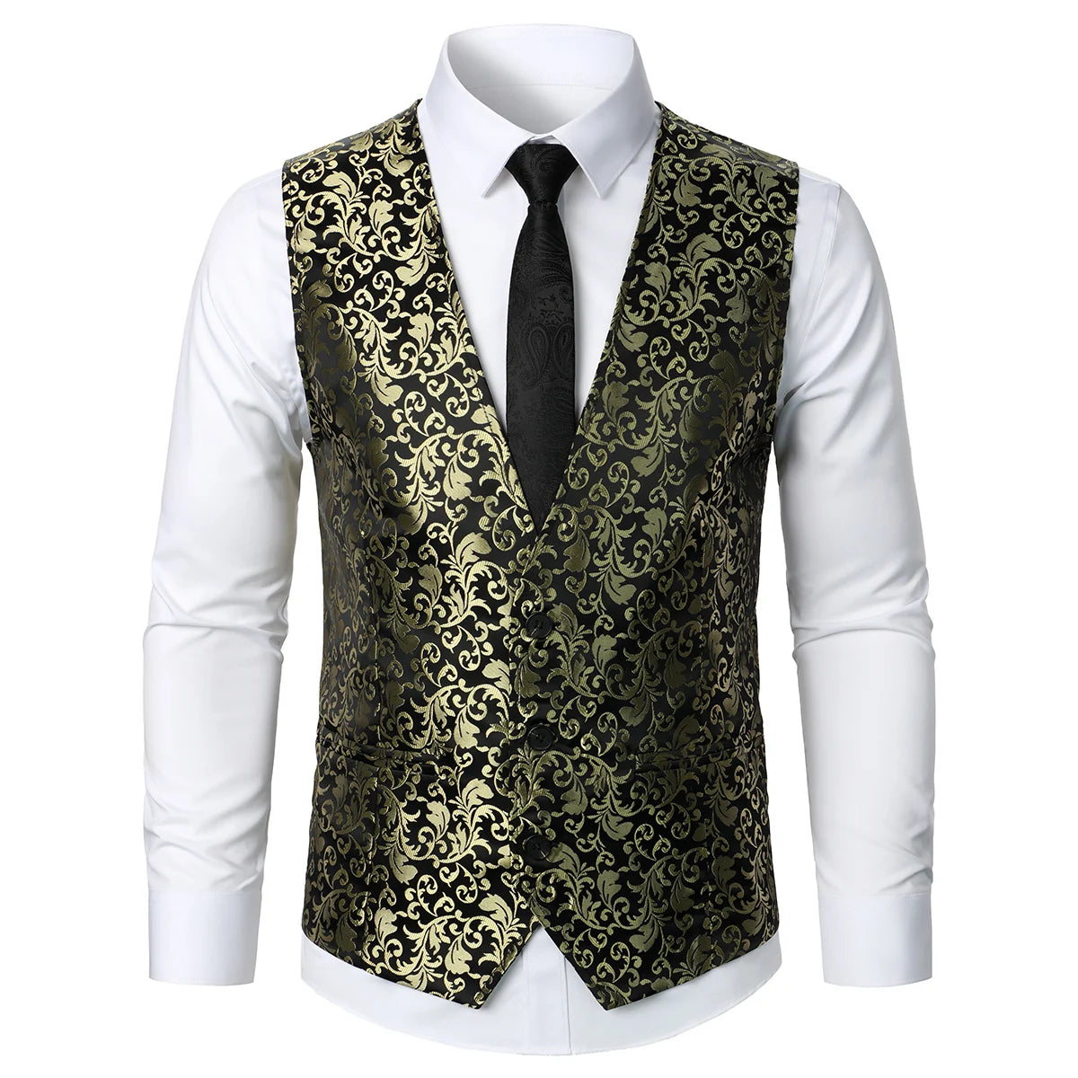 Men Suit Vest Coat Stripe Fabric Open Button Design Classic Design Causal Business Fashion Slim Fit Men Suit
