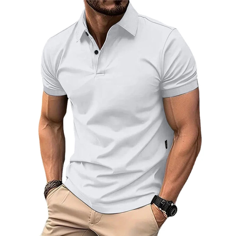 Solid Color Polo Shirt