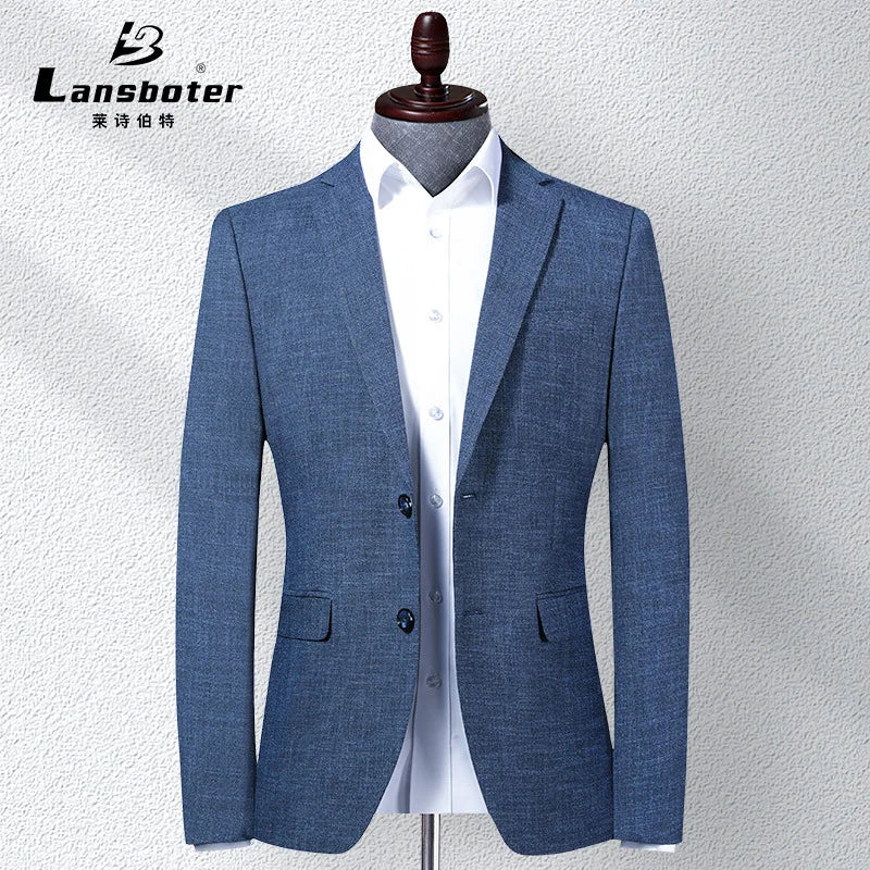 Men Blazers Turn Down Collar Suits Business Jackets Blazer Cardigan Single Breasted Long Sleeve Outerwear Summer Slim Fit