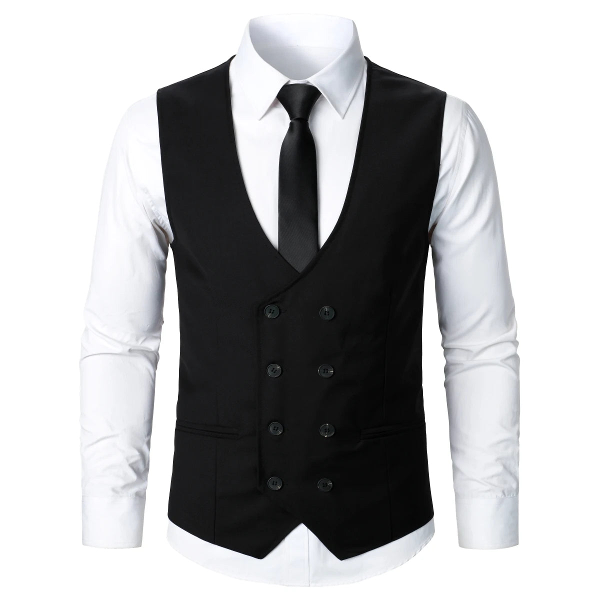 Men Suit Vest Coat Stripe Fabric Open Button Design Classic Design Causal Business Fashion Slim Fit Men Suit