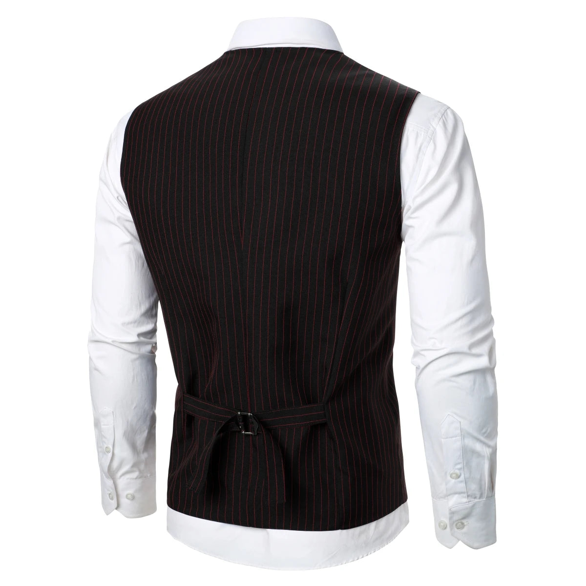 Men Suit Vest Coat Stripe Fabric Open Button Design Classic Design Causal Business Fashion Slim Fit Men Suit