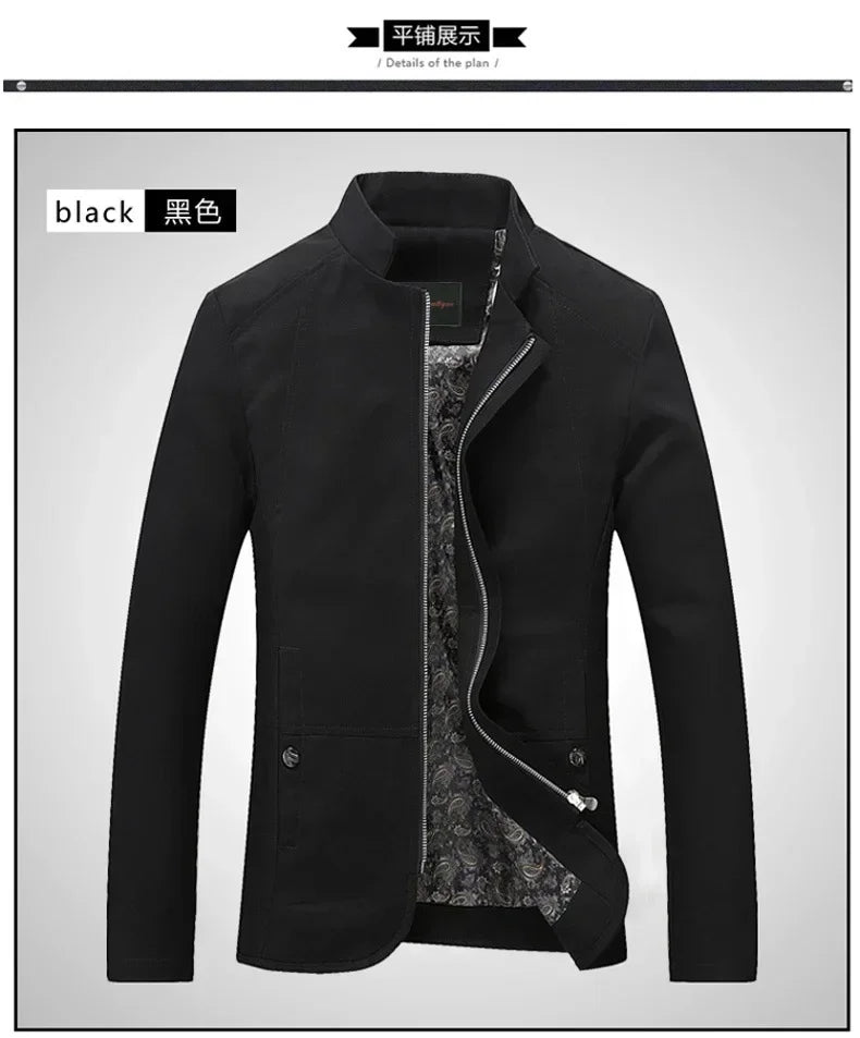Men's fashion Jacket coats male Jacket Full Zip Windproof Work Coat blazer Outwear coats Men's Bomber Zipper Jacket Male