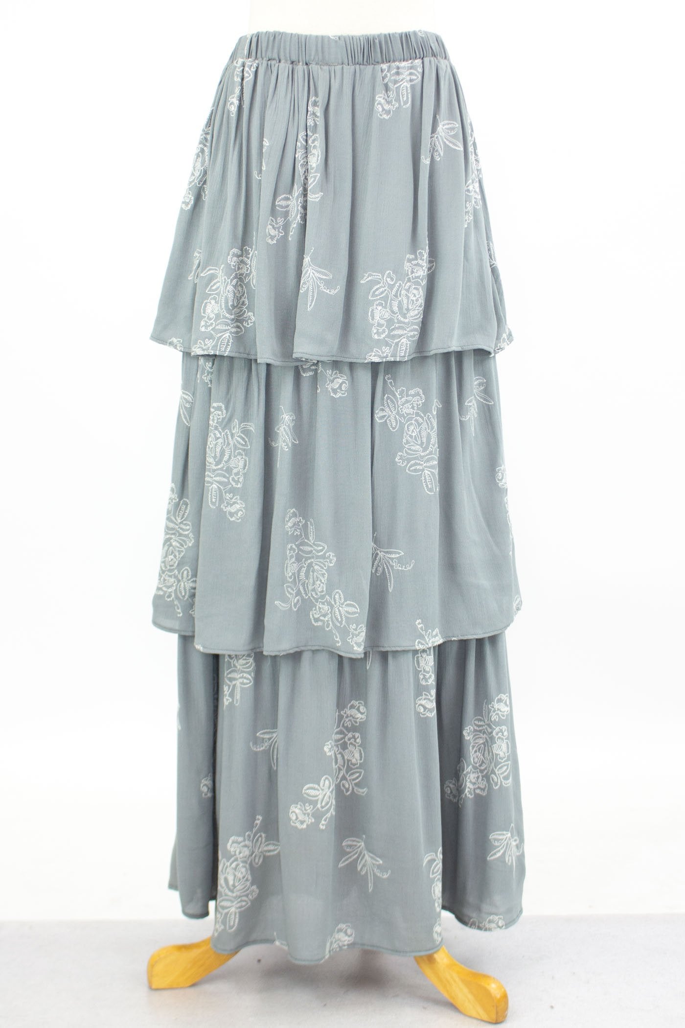 Layered Ruffle Maxi Skirt