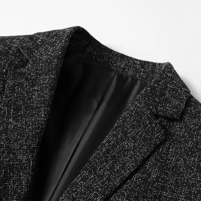New Men Business Social Suit Slim Fit Jacket Black / Navy / Grey Fashion Simple Homme Wedding Prom Party Dress Blazers Coats