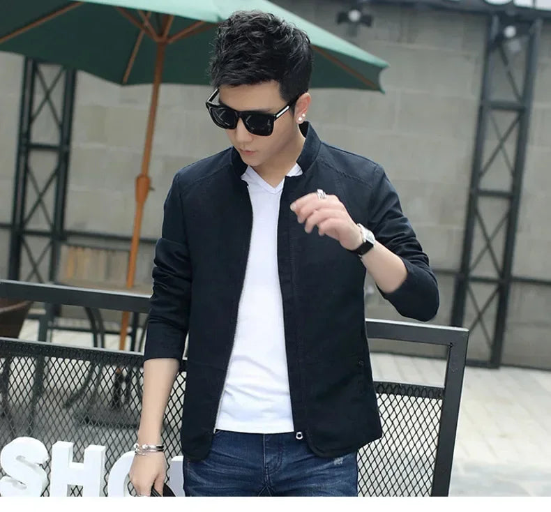 Men's fashion Jacket coats male Jacket Full Zip Windproof Work Coat blazer Outwear coats Men's Bomber Zipper Jacket Male