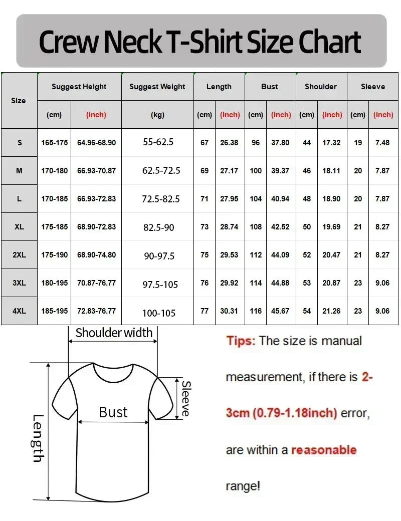 The Printed Men's Short-sleeved T-shirt Is A Fashionable and Casual Sports Top Suitable for Summer Men and Women T-shirts