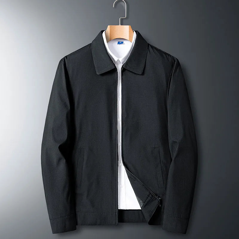 Men High Quality Fashion Business Spring Autumn Stand Collar fashion Jacket Coats Simple Solid Jackets Cloting Casual Jacket