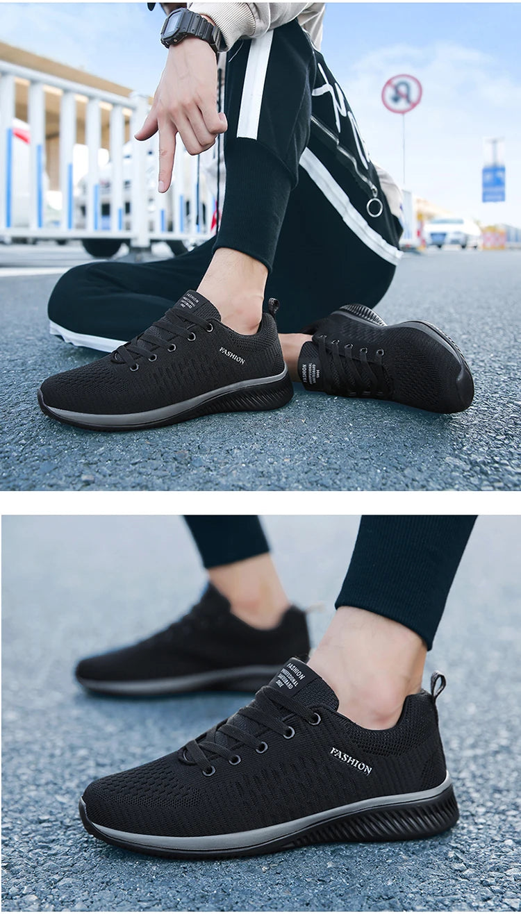Men Running Shoes Breathable Light Comfortable Men's Casual Shoes Tenis Outdoor Slip On Walking Sneakers