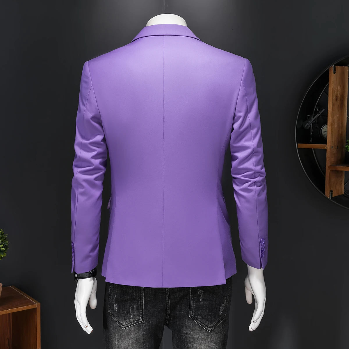 Fashion Men's Business Casual Blazer Black White Red Green Solid Color Slim Fit Jacket Wedding Groom Party Suit Coat M-6XL