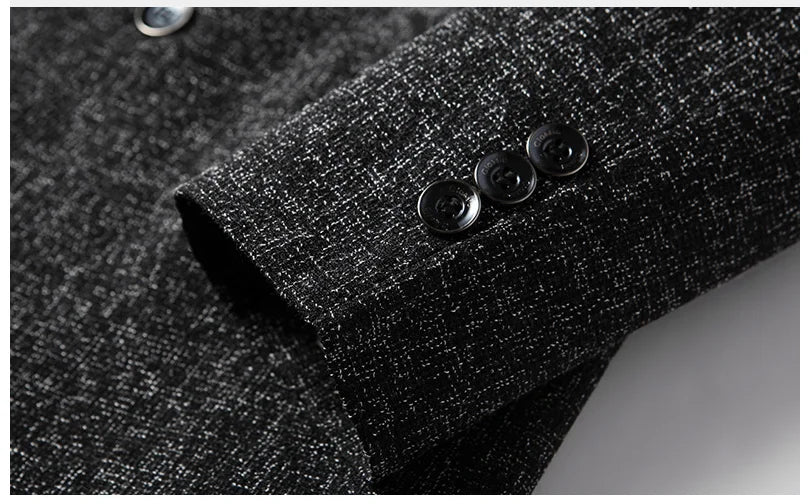 New Men Business Social Suit Slim Fit Jacket Black / Navy / Grey Fashion Simple Homme Wedding Prom Party Dress Blazers Coats