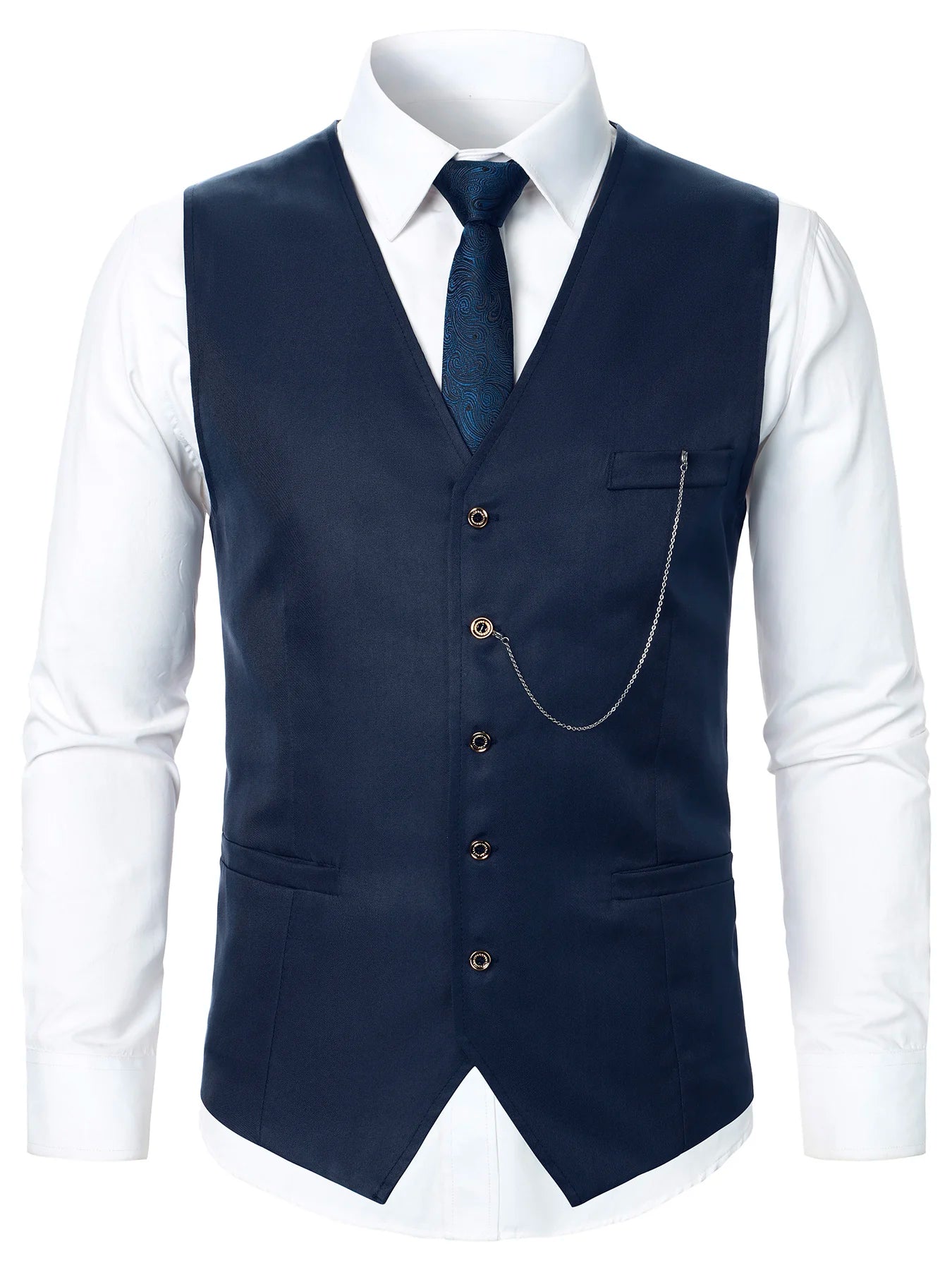 Men Suit Vest Coat Stripe Fabric Open Button Design Classic Design Causal Business Fashion Slim Fit Men Suit