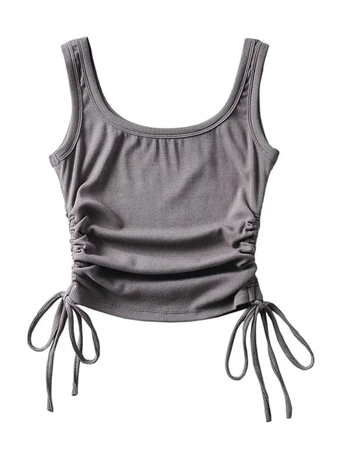 Girls' Casual Two-Side Drawstring Top